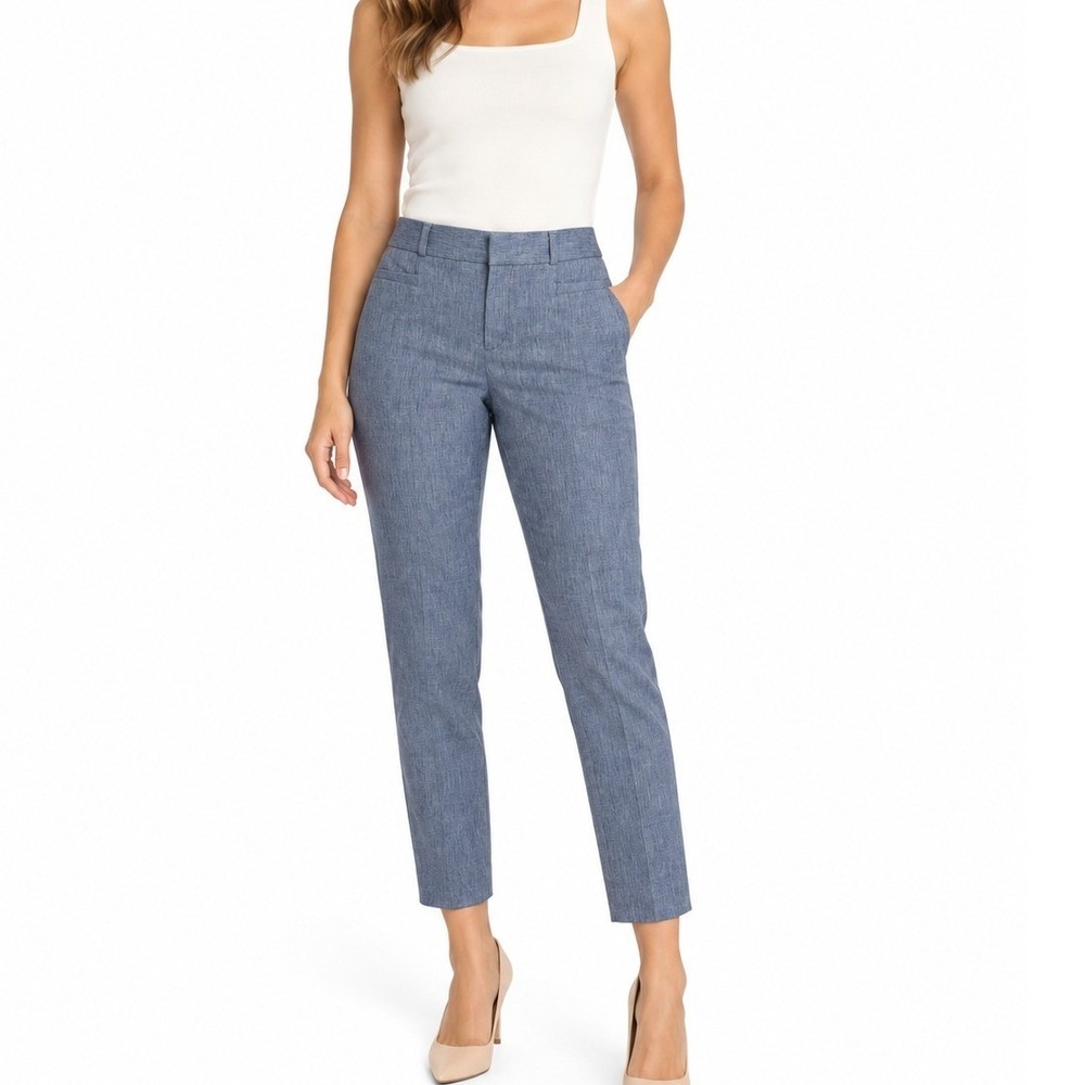 Banana Republic Sloan Blue Slim Leg Dress Pants Womens Low Rise Stretch | Size 2